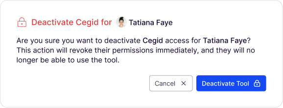 Désactivation d'outil