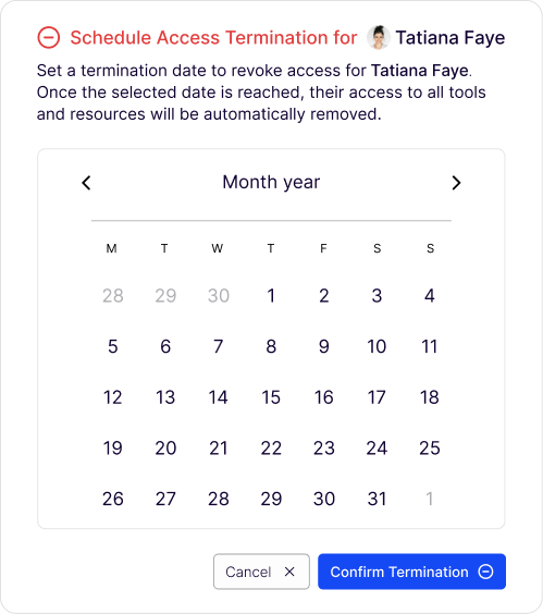 Retrait automatique des accès
